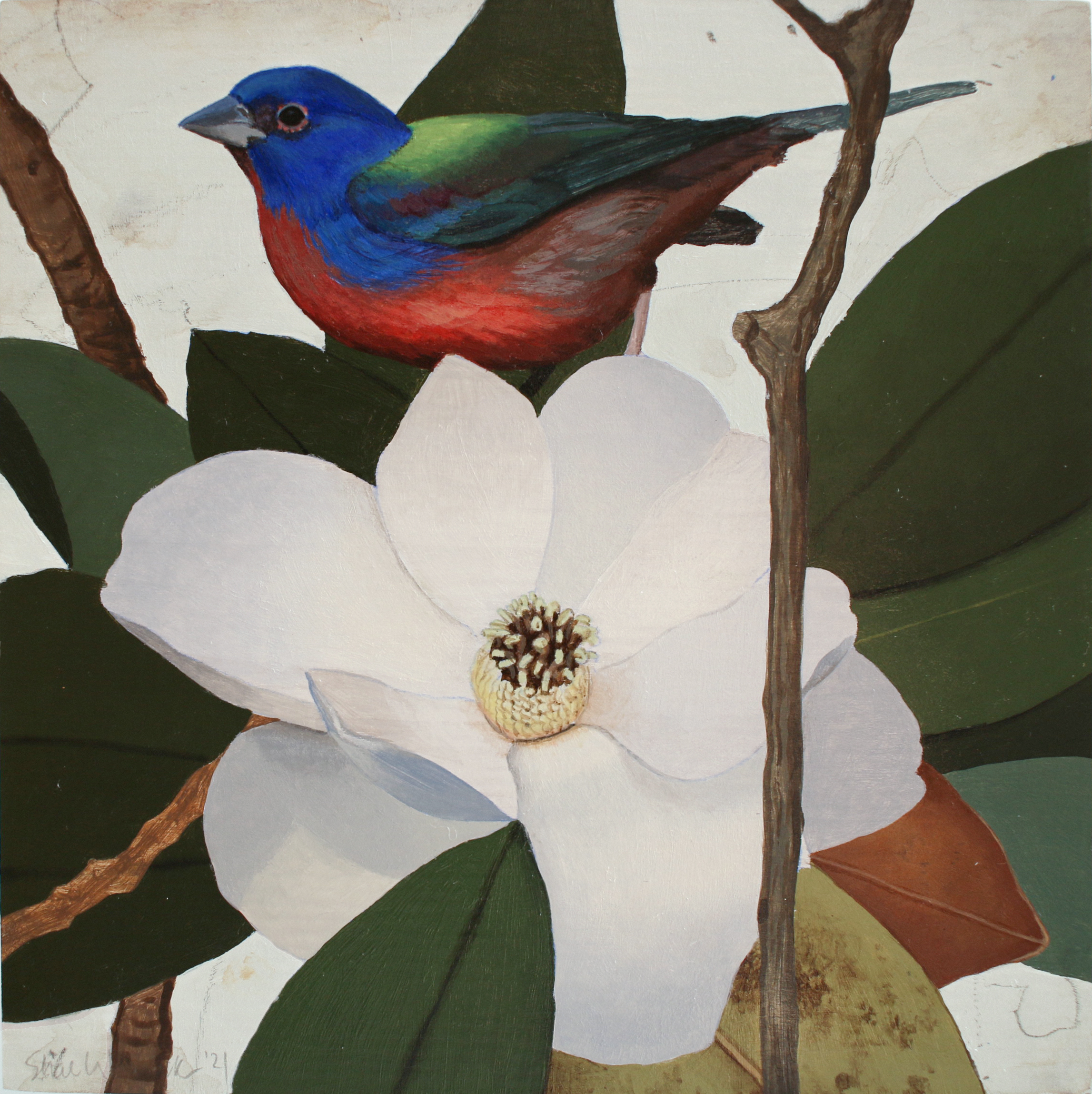 Painted Bunting Corsage
